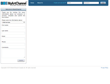 Tablet Screenshot of myartchannel.com